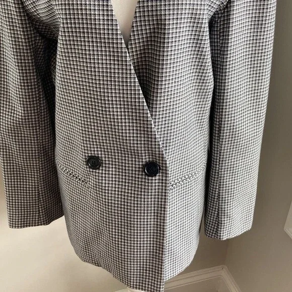 Vintage Chad Stevens Herringbone Wear to Work Boxy Oversized Blazer Size 10 - Picture 6 of 13